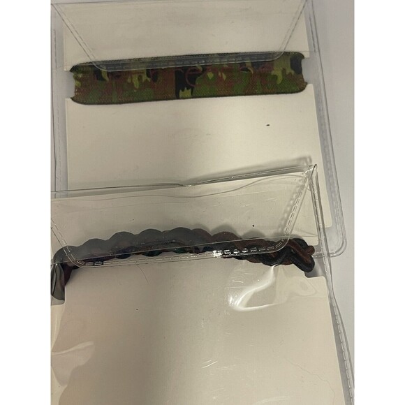 Rustic Cuff 2 Piece Set Stretch Hair Tie Or Bracelet Camo & Brown/Black New - Picture 6 of 6